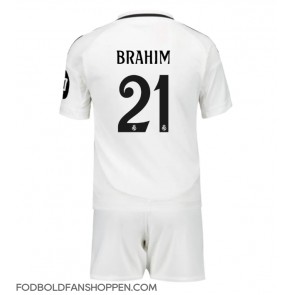 Real Madrid Brahim Diaz #21 Hjemmebanetrøje Børn 2024-25 Kortærmet (+ Korte bukser)